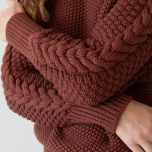 Jersey Turner granate Grosella en algodón orgánico