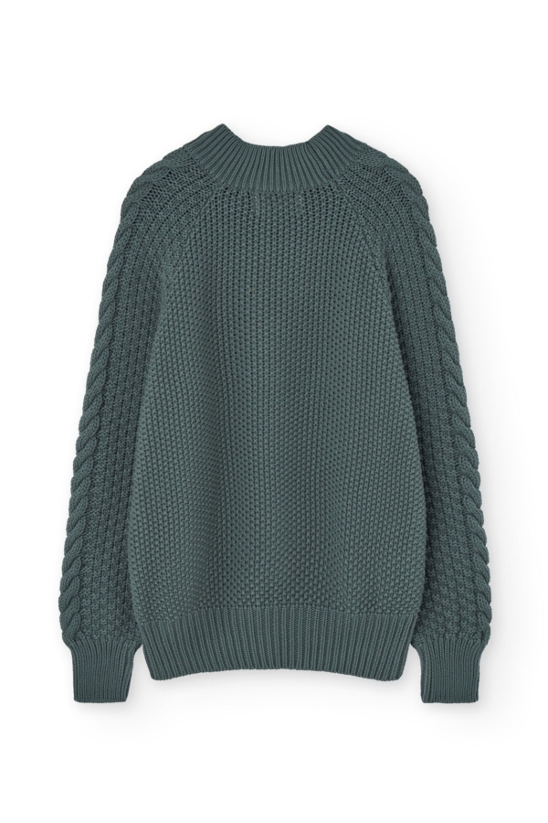 Jersey Turner azul hortensia en algodón orgánico