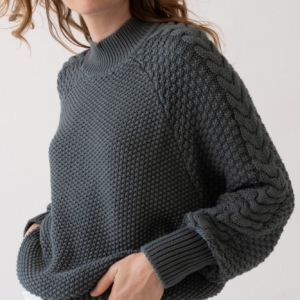 Jersey Turner azul hortensia en algodón orgánico