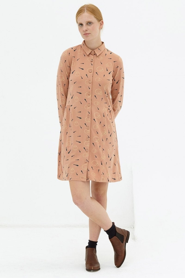 Vestido camisero rosa pastel Dorothea