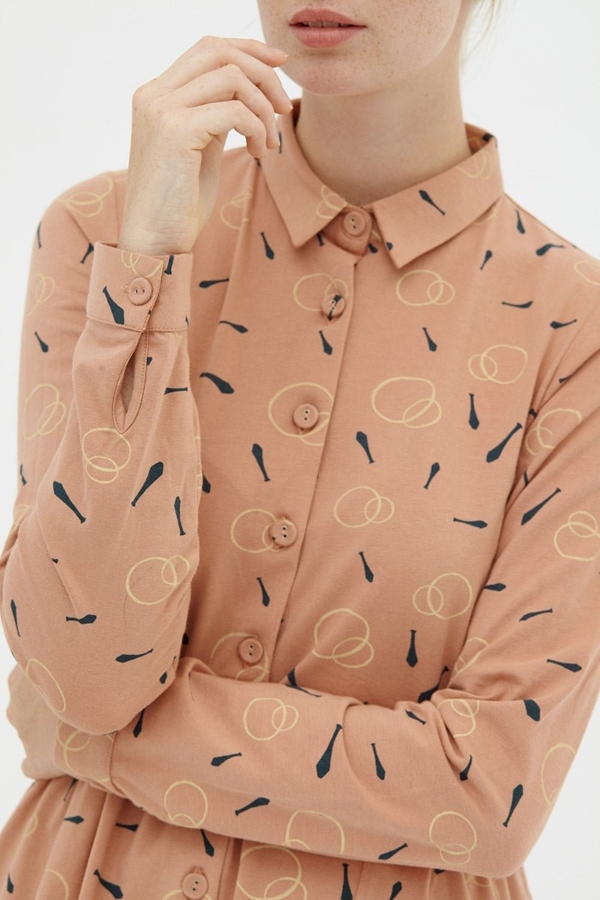 Vestido camisero rosa pastel Dorothea