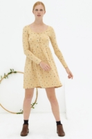 Vestido corte imperio beige Dánae