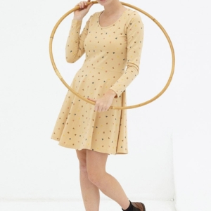 Vestido media capa beige Denisse