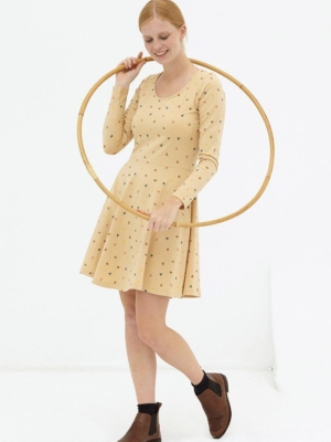 Vestido media capa beige Denisse