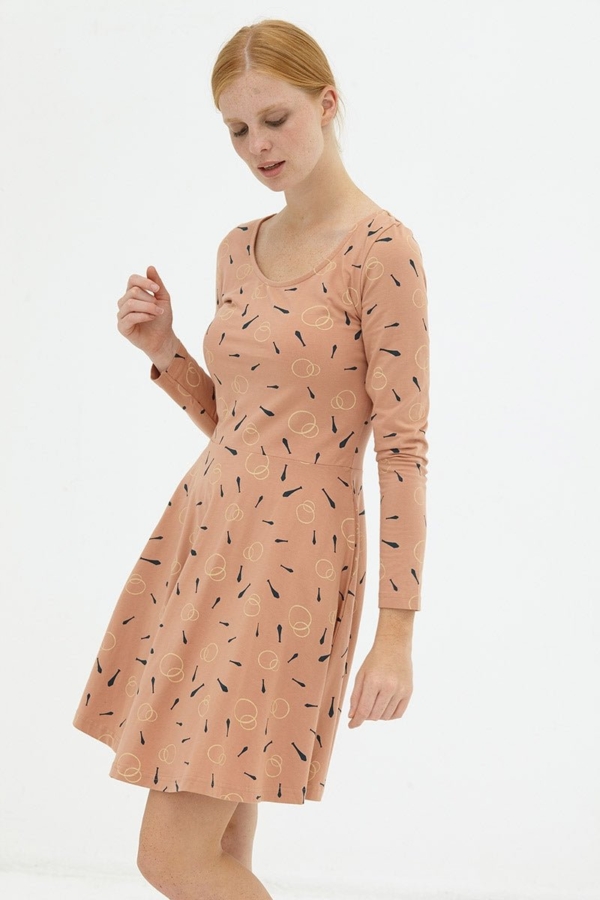 Vestido media capa rosa pastel Denisse