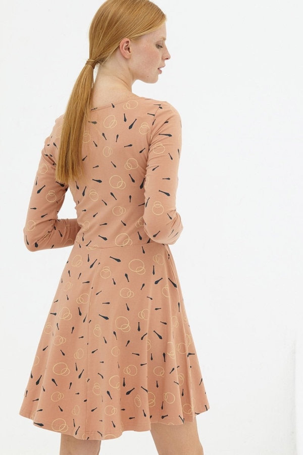 Vestido media capa rosa pastel Denisse