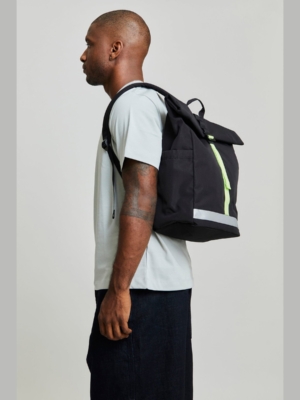 Mochila Lars Roll Black Lime Vandra