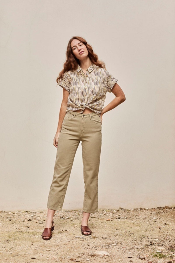 Pantalón Straight Finna Verde Seco