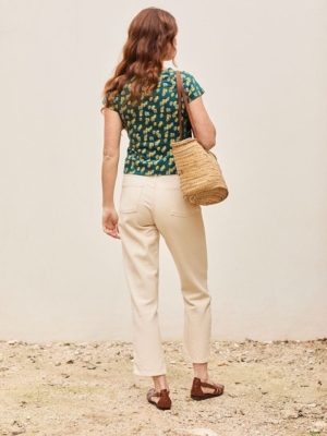 Pantalón Straight Finna Beige Natural