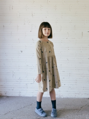 Vestido Galilea beige lluvia sideral