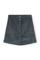 Falda pana algodón orgánico azul