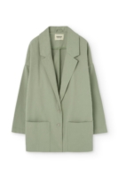 Americana de sarga verde salvia