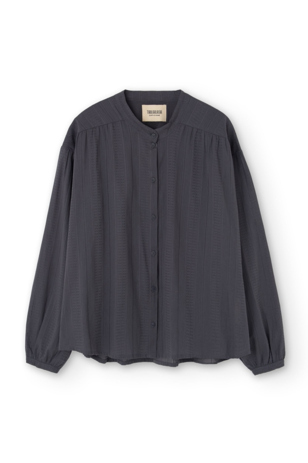 Blusa oversized gris antracita