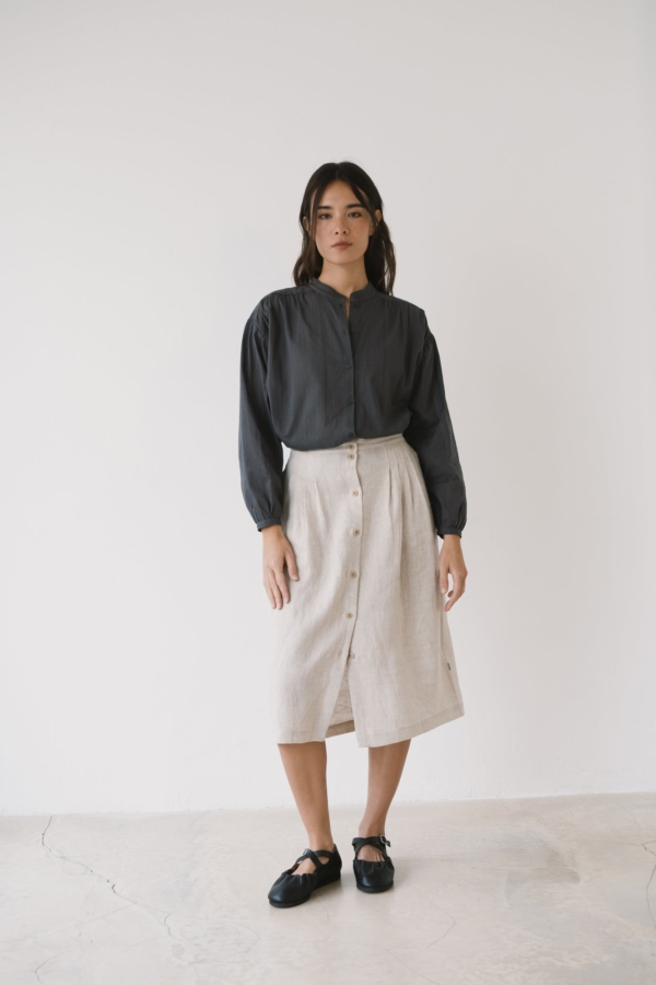 Blusa oversized gris antracita