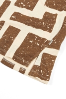 Camiseta fluida estampado marrón