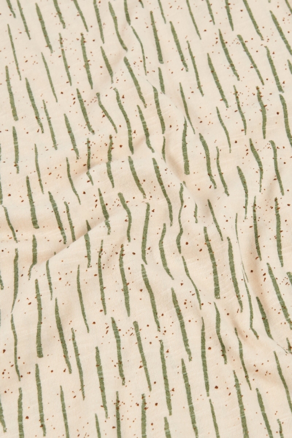 Camiseta fluida estampado verde