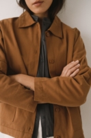 Chaqueta de sarga oversized marrón