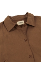 Chaqueta de sarga oversized marrón