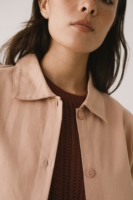 Chaqueta de sarga oversized rosa