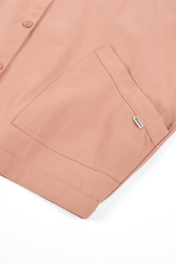 Chaqueta de sarga oversized rosa