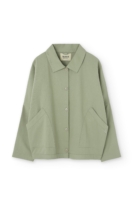 Chaqueta de sarga oversized verde salvia