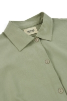 Chaqueta de sarga oversized verde salvia