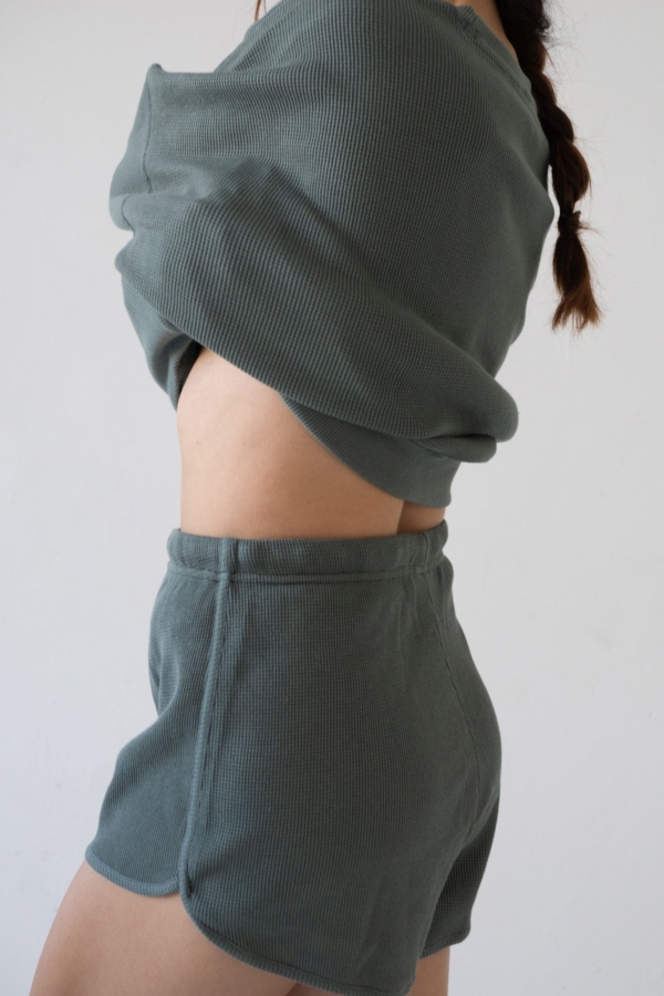 Pantalón corto Haiku Waffle en azul