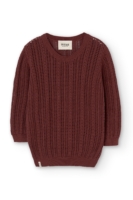 Jersey calado rojo arcilla