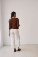 Jersey calado rojo arcilla