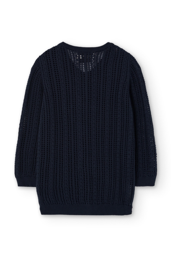 Cardigan Calado Bibi Azul