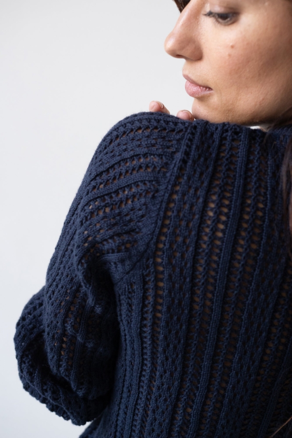 Cardigan Calado Bibi Azul