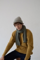 Gorro Tao bicolor verde lana merino