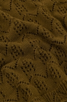 Top calado de tricot verde