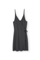 Vestido cruzado de tirantes gris antracita