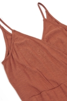 Vestido cruzado de tirantes rosa coral