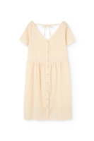 Vestido holgado con botones crudo