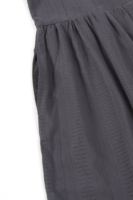 Vestido holgado con botones gris antracita