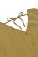 Vestido holgado con botones mostaza