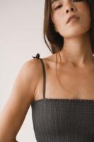 Vestido nido de abeja gris antracita