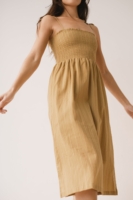 Vestido nido de abeja mostaza