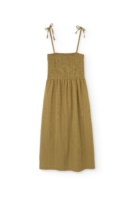 Vestido nido de abeja mostaza