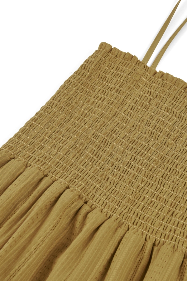 Vestido nido de abeja mostaza