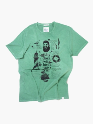 FELIX - Camiseta algodón orgánico - Verde poseidonia