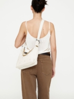 Bolso Bico Ecru Dots