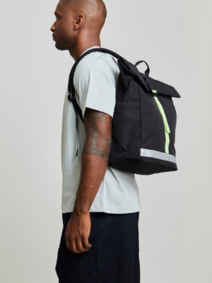 Mochila Lars Roll Black Lime Vandra