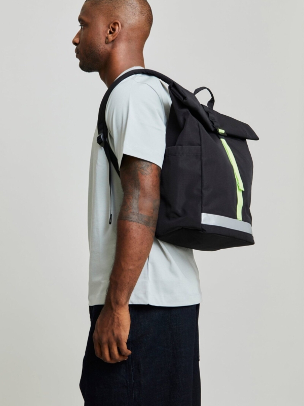 Mochila Lars Roll Black Lime Vandra