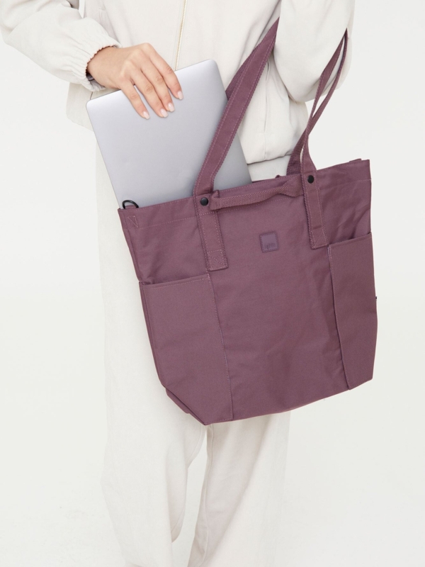 Bolso Raw Tote Maroon