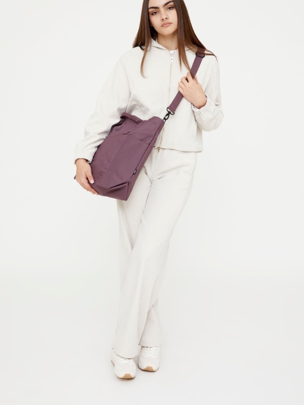 Bolso Raw Tote Maroon