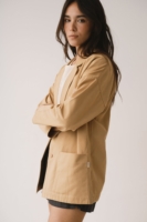 Americana de sarga mostaza