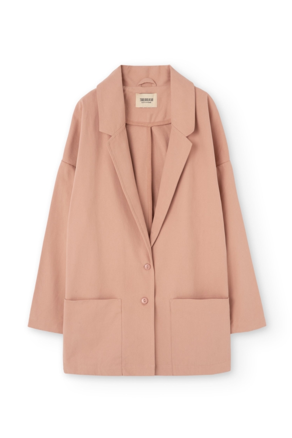 Americana de sarga rosa